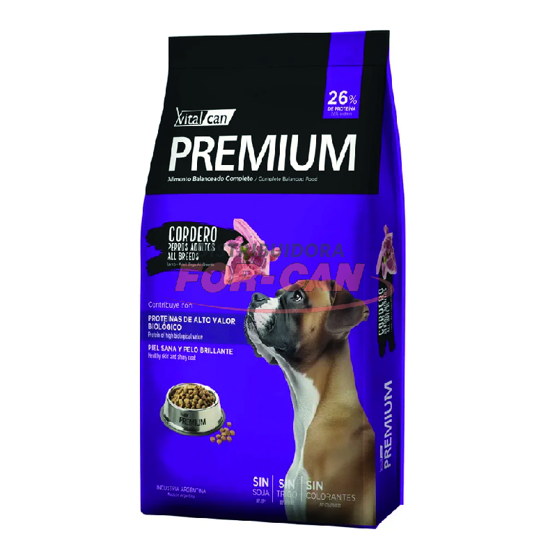 Vitalcan Premium Perro Adulto Cordero x20 Kg.