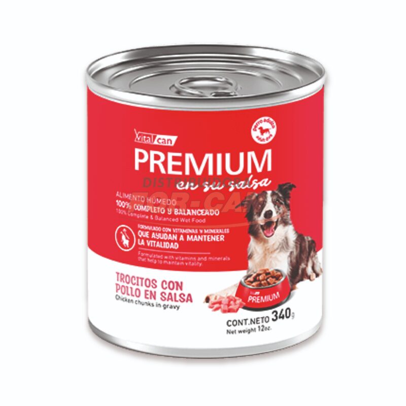 VITALCAN Premium lata PERRO AD. pollo X 340 gr