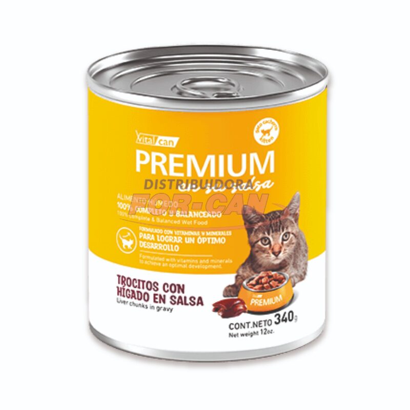 VITALCAN Premium lata GATO CAC higado X 340 gr