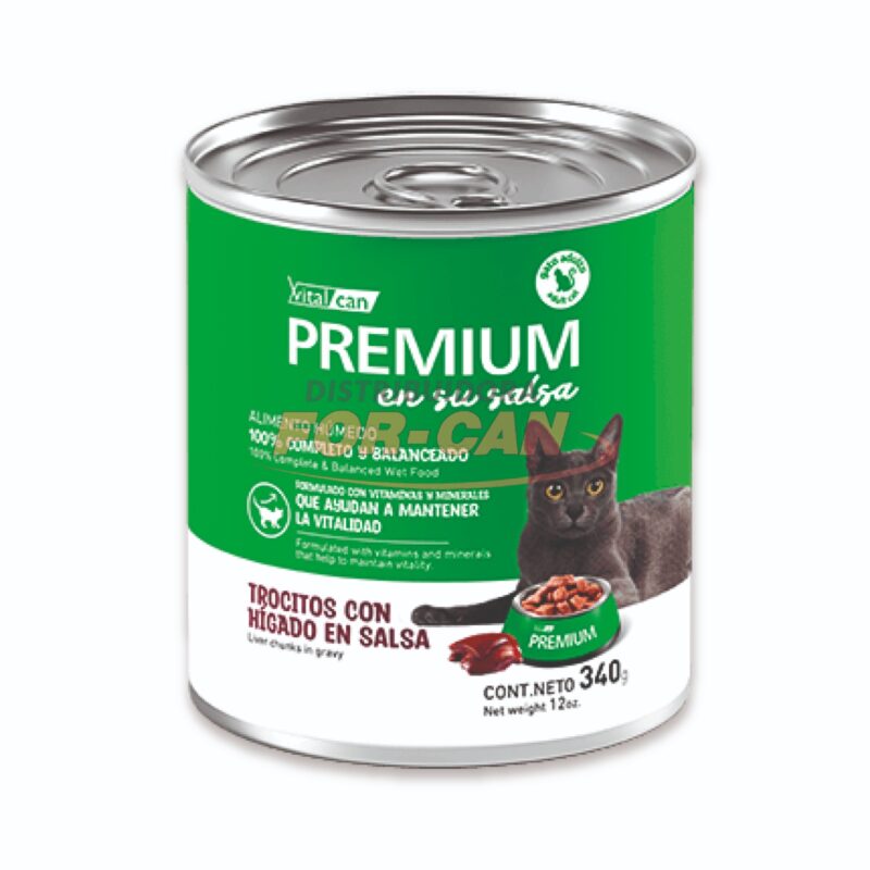 VITALCAN Premium lata GATO AD. higado X 340 gr