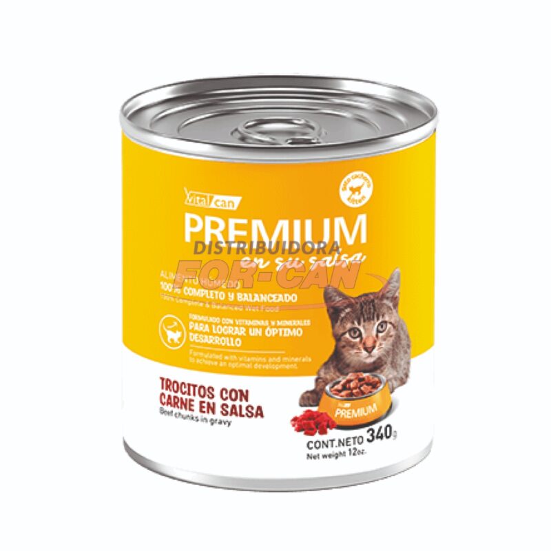 VITALCAN Premium lata GATO CAC carne X 340 gr