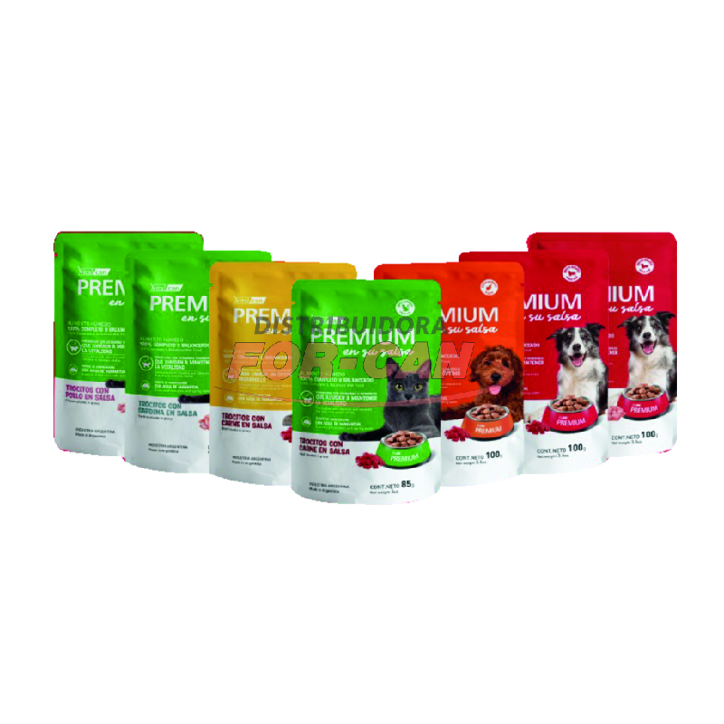 VITALCAN Premium POUCH GATO CAC carne X 85 gr